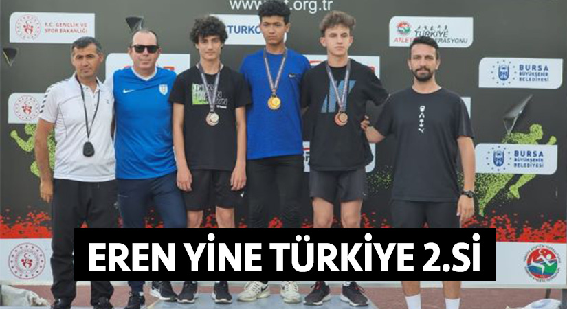 Eren yine Türkiye ikincisi!