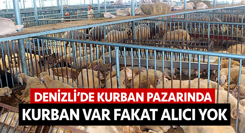 Denizli’de kurban pazarında kurban var fakat alıcı yok