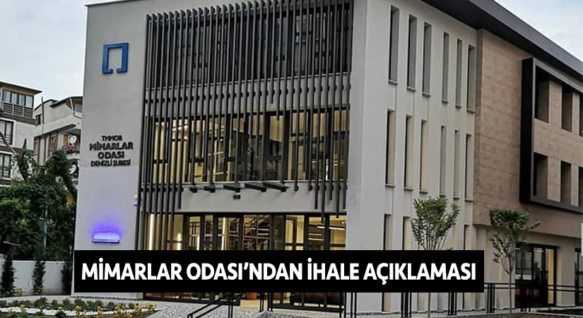 Mimarlar Odası’ndan ihale açıklaması